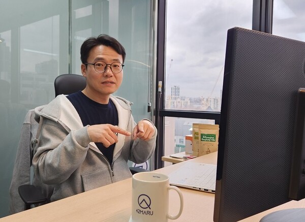 ▲ 김동환 포티투마루 대표는 “AI를 비즈니스에 적용하는데 있어 경량화 모델이 효율적”이라고 말했다. /김동원 기자