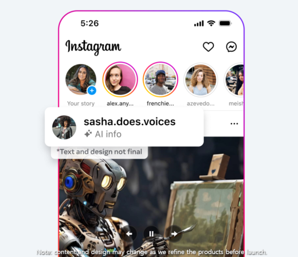 메타 이미지 생성도구로 만든 이미지에 라벨을 표시한 예시.  /메타 공식 블로그