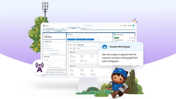 세일즈포스가 MWC 2024에서 AI 기반 청구 조회 관리자 기능을 선보였다. /김동원 기자