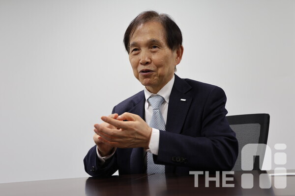 이광형 KAIST 총장이 AI 시대 인성 교육의 중요성에 대해 설명하고 있다. /구아현 기자