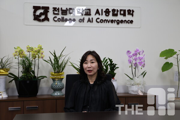 양형정 전남대 AI융합혁신대학원 단장은 사회에 이로운 AI 개발을 위한 윤리 교육을 강조했다. /구아현 기자
