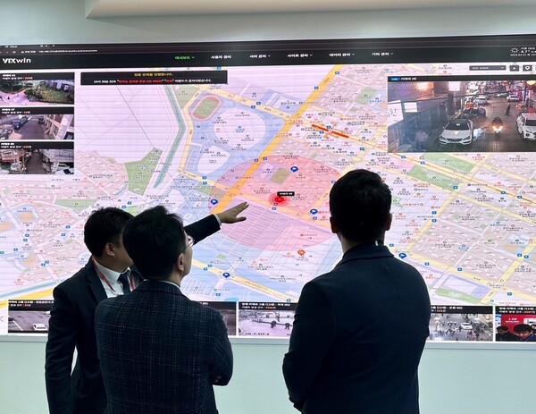 인텔리빅스가 개발한 AI 관제시스템 ‘AMS’ 시연 모습. /인텔리빅스