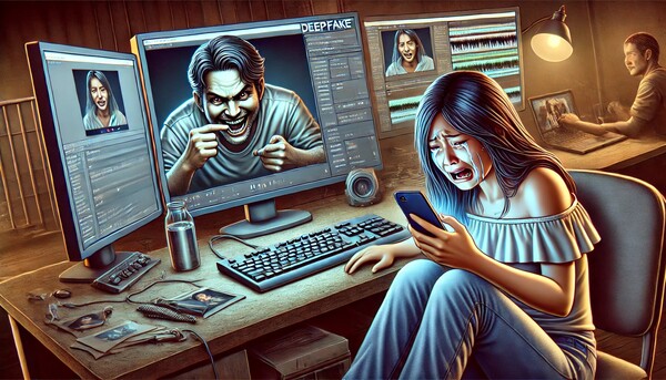 딥페이크 기술을 악용한 디지털 성범죄가 또 다시 발생했다. /일러스트=챗GPT 달리3