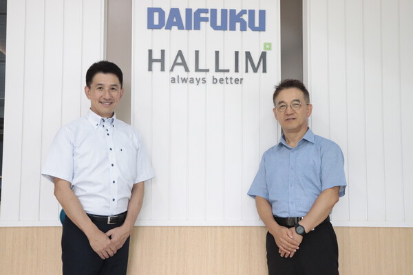 기노시다 요시끼 한림기계 대표(왼쪽)와 최기호 한림기계 안전품질본부 상무(오른쪽). /김동원 기자