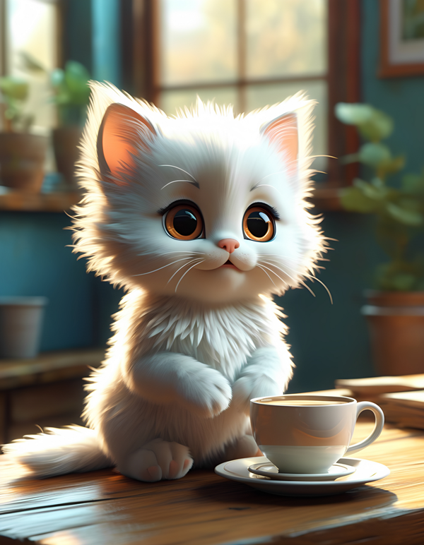 cute cat, 김현숙 작가.