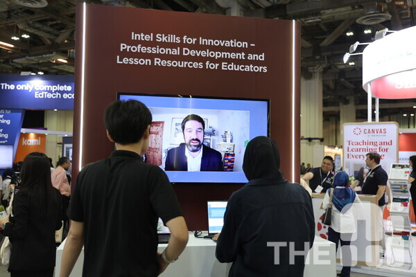 인텔이 ‘에듀테크아시아 2024’에서 스킬 포 이노베이션(Skills for Innovation)을 전시했다. /구아현 기자