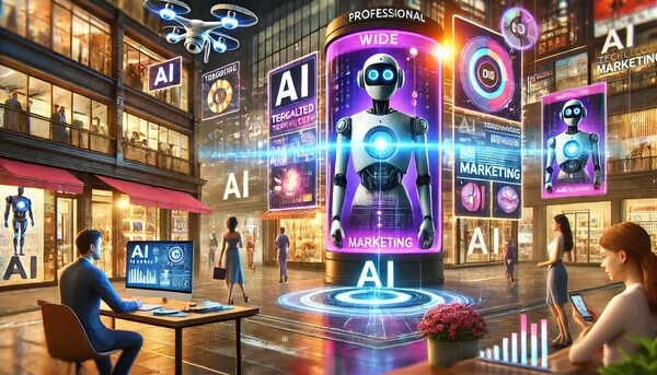 앱러빈이 발표한 2025년 모바일 앱 업계 트렌드 예측에 따르면, 앱 마케팅에 AI 활용도는 더 커질 것으로 전망된다. /일러스트=챗GPT 달리.