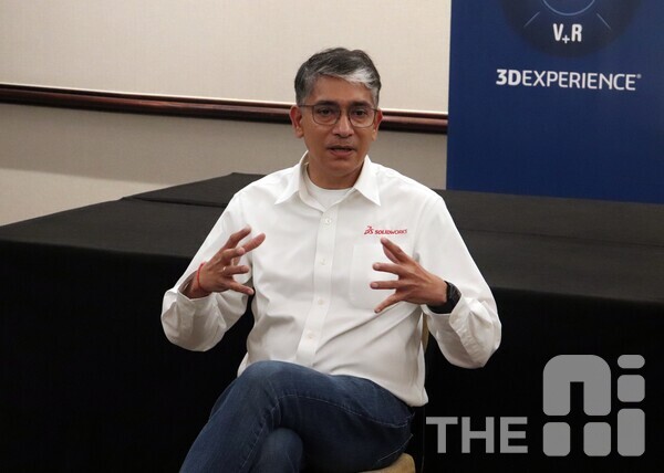 마쉬니 쿠마 솔리드웍스 CEO는 “버추얼 트윈은 서로 연결될 때 그 가치는 기하급수적으로 증가한다”고 밝혔다. /김동원 기자