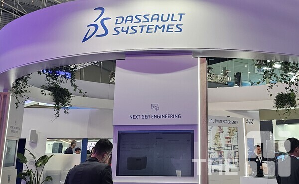 다쏘시스템은 생성형 AI를 활용한 엔지니어링 사례도 전시했다. /THE AI