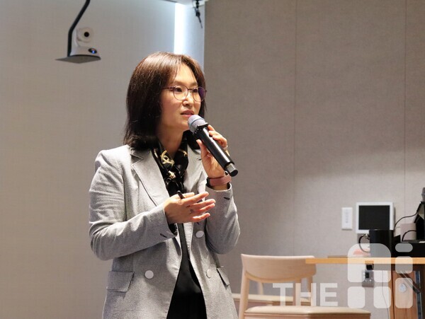 오성미 한국마이크로소프트 모던 워크 비즈니스 총괄팀장은 AI 에이전트 기술이 발전하고 있지만, 이를 관리하는 것은 사람 몫이라고 강조했다. /김동원 기자