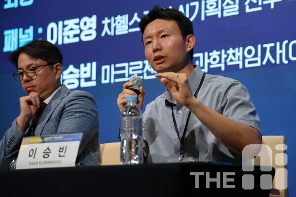 이승빈 마크로젠 최고과학책임자(CSO)는 AI가 의사를 보조하고 의사는 케어 쪽에 관심을 더 줄 수 있는 그런 동반관계가 되어갈 것이라고 말했다. /유덕규 기자