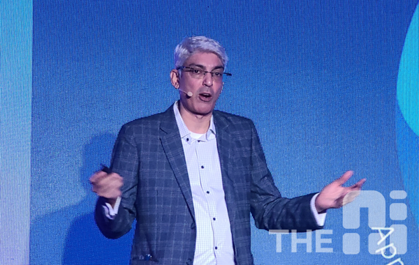 라마나단 SAS 글로벌 기술 프랙티스 부문 부사장이 10일 서울 여의도 페어몬트 앰배서더 호텔에서 열린 ‘SAS 이노베이트 온 투어 서울 2025’에서 기조연설을 하고 있다. /구아현 기자