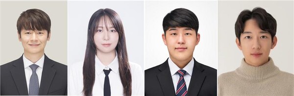 (왼쪽부터) 유승호 고려대 교수, 김진희 고려대 석박통합과정, 현재환 고려대 석박통합과정, 김시현 UC 샌디에이고 석사과정. /고려대