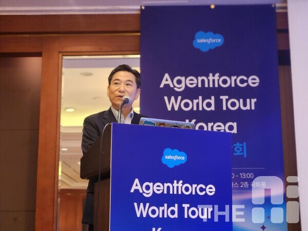 손부한 세일즈포스코리아 대표는  “올해 3분기 내에 한국 고객을 위한 데이터클라우드와 에이전트포스 플랫폼이 한국에 있는 데이터센터에서 서비스를 시작할 예정”이라고 밝혔다. /김동원 기자