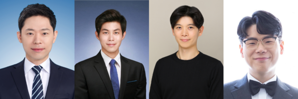 (왼쪽부터) 김유성 성균관대학교 교수, 서동찬 삼성디스플레이 AI 전문가, 김동일 SK이노베이션 PM, 손효은 SK인천석유화학계장. /성균관대