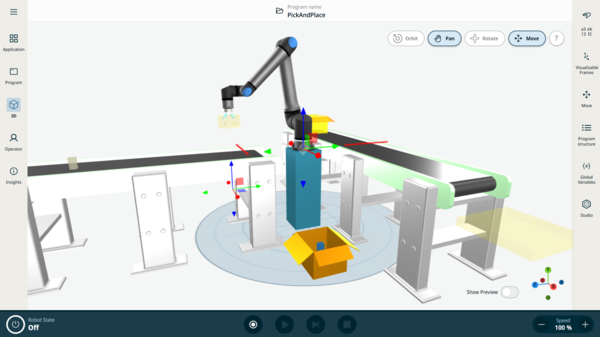 유니버설로봇이 온라인 협동로봇 시뮬레이션 도구 ‘유니버설 로봇 스튜디오(UR Studio)’를 공개했다. /유니버설로봇