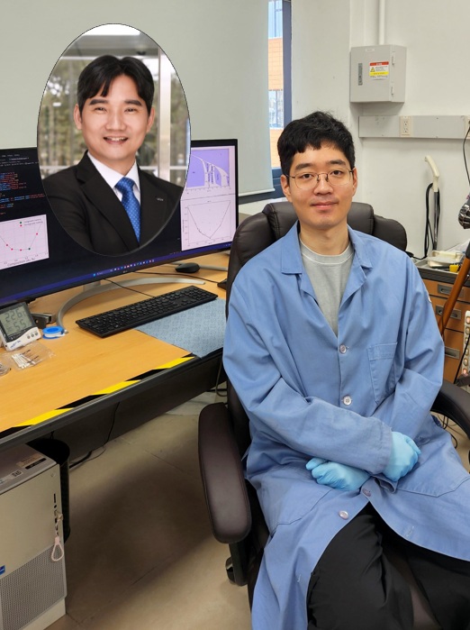 (왼쪽부터) 홍승범 KAIST 신소재공학과  교수, 최영우 KAIST 신소재공학과 박사과정. /KAIST