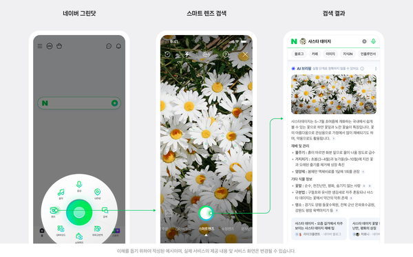 네이버앱 그린닷 또는 검색창의 스마트렌즈 기능을 통해 이미지를 촬영·선택하면 AI브리핑을 실행할 수 있다. /네이버