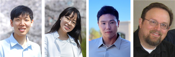 (왼쪽부터) 명재욱 교수, 박선호 박사과정, Chungheon Shin 박사, Craig S. Criddle 교수