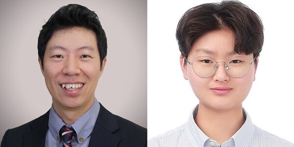 (왼쪽부터) 이슬기 UNIST 교수, 정이수 연구원(제1저자). /UNIST
