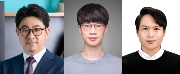 이종원 UNIST 전기전자공학과 교수팀. (왼쪽부터) 이종원 교수, 김재성 연구원, 유재연 연구원. /UNIST