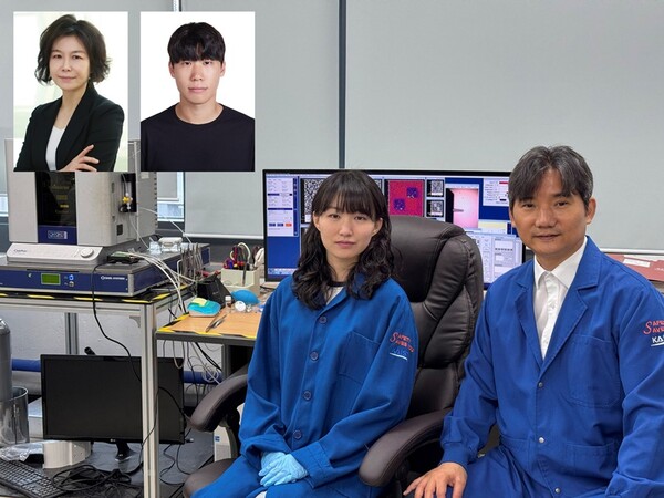 (왼쪽부터) 박상희 KAIST 신소재공학과  교수, 박성환 KAIST 박사과정, 공채원 KAIST 박사과정, 홍승범 KAIST 교수. /KAIST