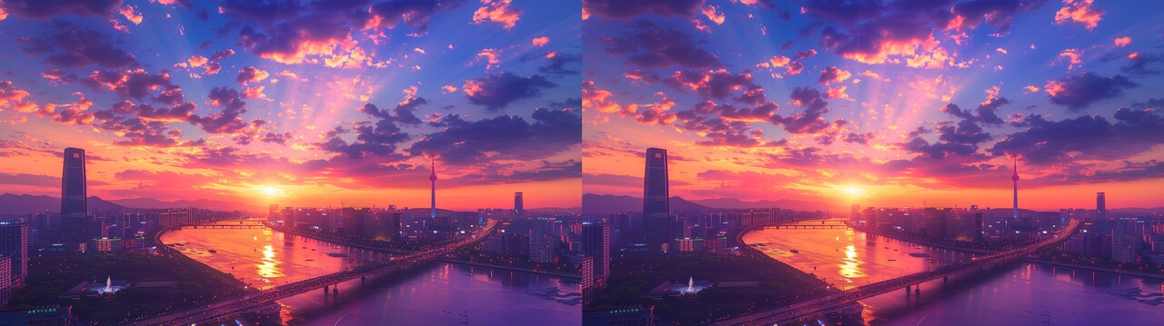 선택한 사진(우측 상단)을 후보정하고 전후를 비교한 사진. 왼쪽 사진이 업스케일링 하기 전 사진이다. /유덕규 기자