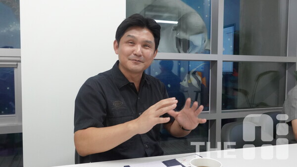 정훈 미니게이트 대표가 특수교육 AI 디지털교과서 개발 과정에 대해 설명하면서 특수교육분야에서 AI 기반 에듀테크 중요성을 강조하고 있다. /구아현 기자