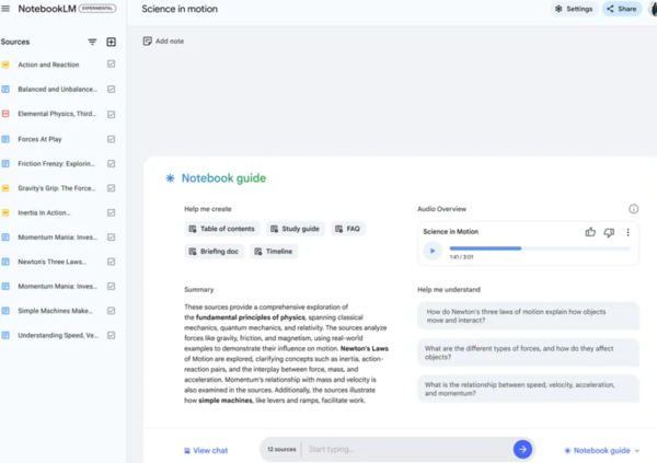 구글의 ‘노트북LM(NotebookLM)’  ‘오디오 오버뷰’ 기능. /구글 공식블로그