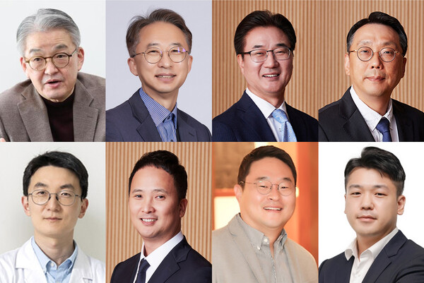 ‘리튬메탈음극의 범용적 활용을 위한 모듈형LEA 핵심기술개발’ 사업 연세대 참여 교수진. (왼쪽 위부터 시계방향으로) 임태원 연세대 특임교수(사업단장), 이상영 교수, 이우영 교수, 이규형 교수, 이홍경 교수, 김정훈 교수, 박성민 교수, 정윤석 교수