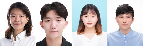 (왼쪽부터) 윤희인 UNIST 교수, 안창민 연구원(제1저자), 안효경 연구원, 남현준 연구원. /UNIST