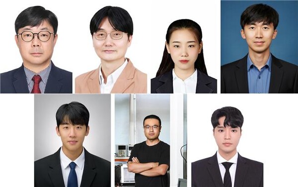 (왼쪽 위부터)방준하 고려대 화공생명공학과  교수, 이태우 서울대 재료공학부 교수, 롱팅위(Tingwu Long) 서울대  박사과정, 주환우(Huanyu Zhou) 서울대 박사, (왼쪽 아래부터)고재완 고려대  박사, 핀란드 알토대 홍웨이 탄(Hongwei Tan) 박사, 김문근 고려대  석박사통합과정. /고려대