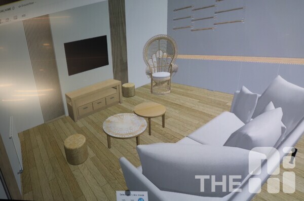 버추얼 트윈 환경에서 3D로 가구를 배치해보고 사용자 취향에 맞는 최적의 인테리어를 구현해볼 수 있다. /김동원 기자