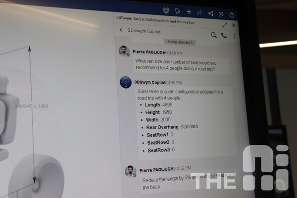 다쏘시스템 3D익스피리언스 플랫폼에선 AI와 자연스럽게 대화하며 자동차를 설계할 수 있다. /김동원 기자