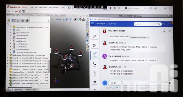 솔리드웍스에 적용된 생성형 AI의 또다른 사례. /김동원 기자