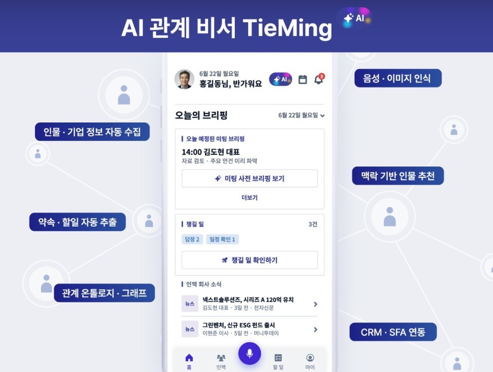 명함부터 회의록까지 싹 다 묶어준다! 이즈파크 '타이밍' 비서 공개